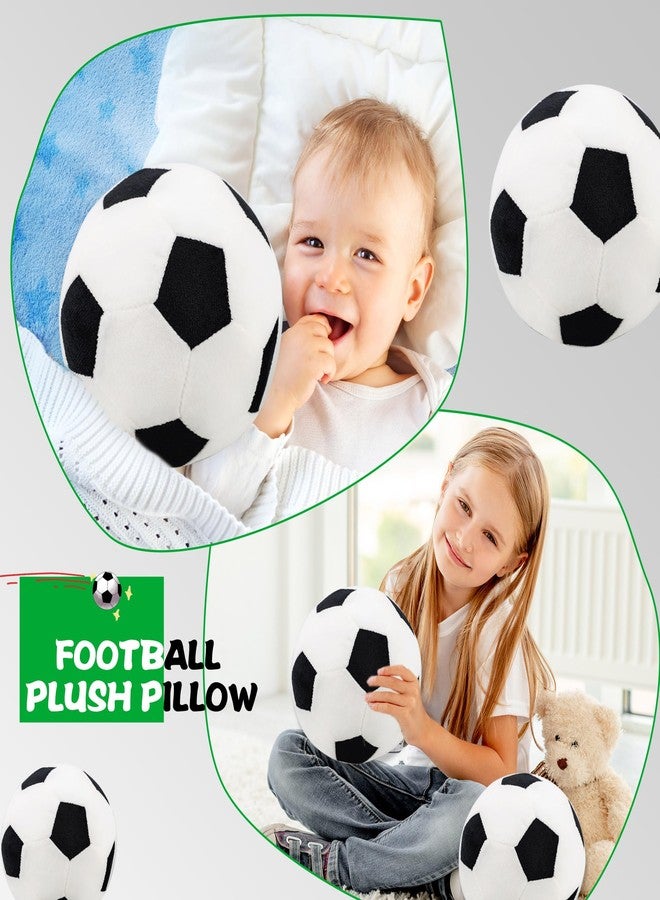 Conagel 2 Pack Plush Soccer Ball Pillow Fluffy Stuffed Toy Soccer Ball Soft Sports Throw Pillows for Home Bedroom Sofa Decoration Sport Theme Birthday Party Supplies - Image 3